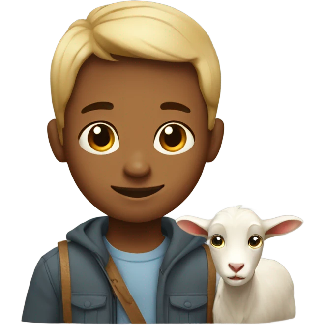 Boy with a goat boxy emoji