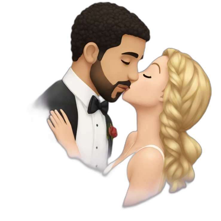 drake kissing eleven emoji