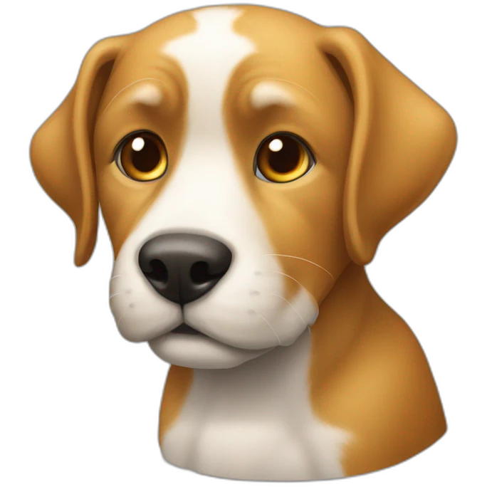 Un chat sur un chien emoji