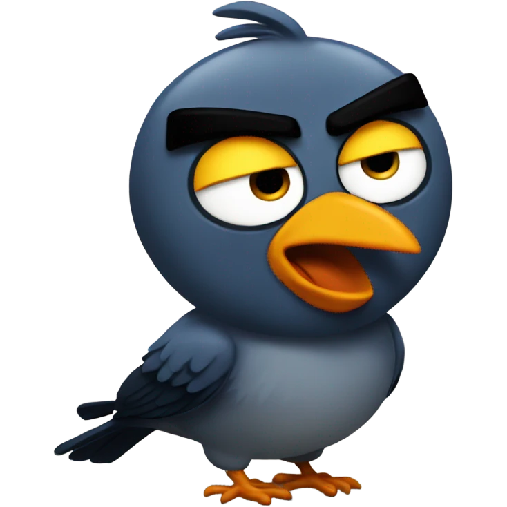 Angry bird emoji