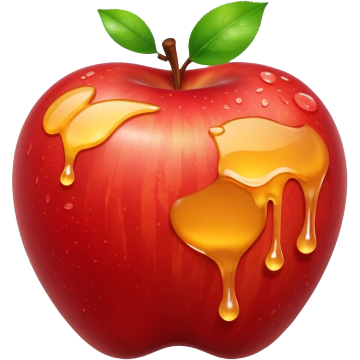 salt and honey on apple emoji