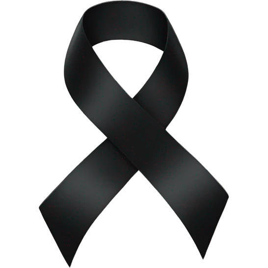 black ribbon emoji