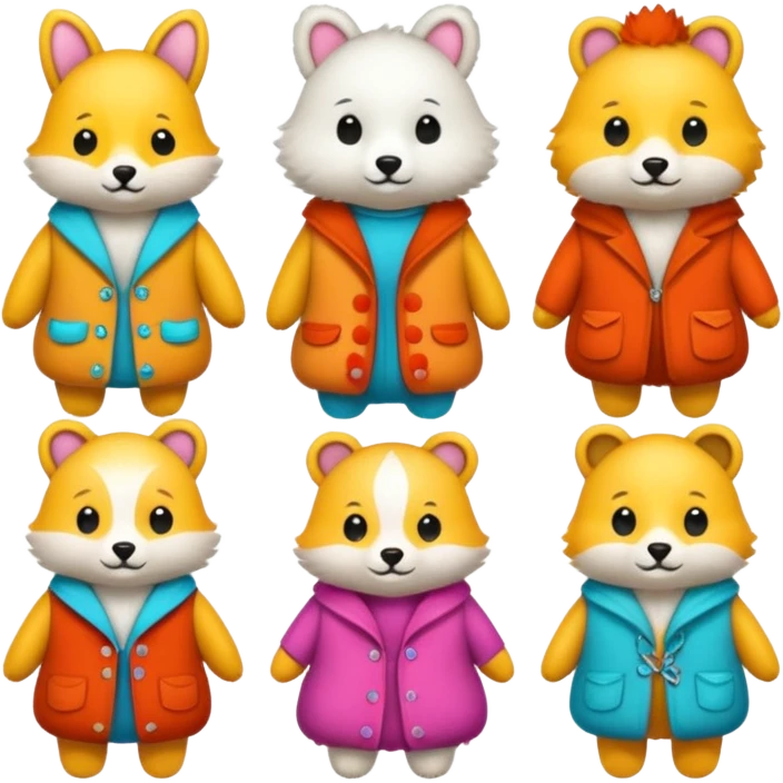 animal défilé de mode emoji