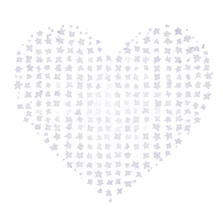 Periwinkle heart with stars emoji