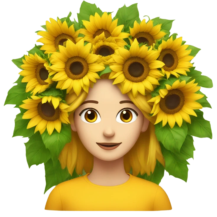 a sunflower crown  emoji