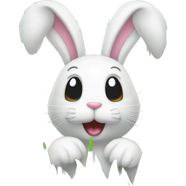 bunny tails grass emoji