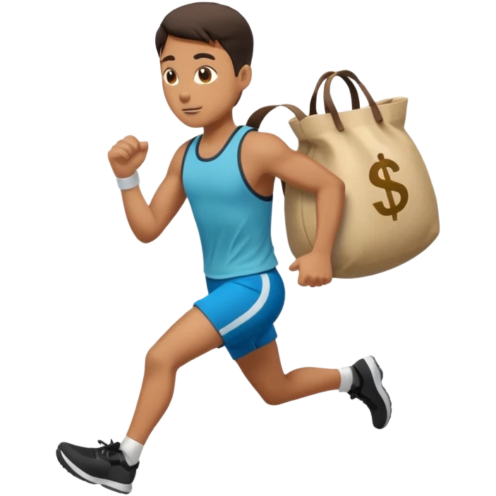 Robber running with Money bag emoji