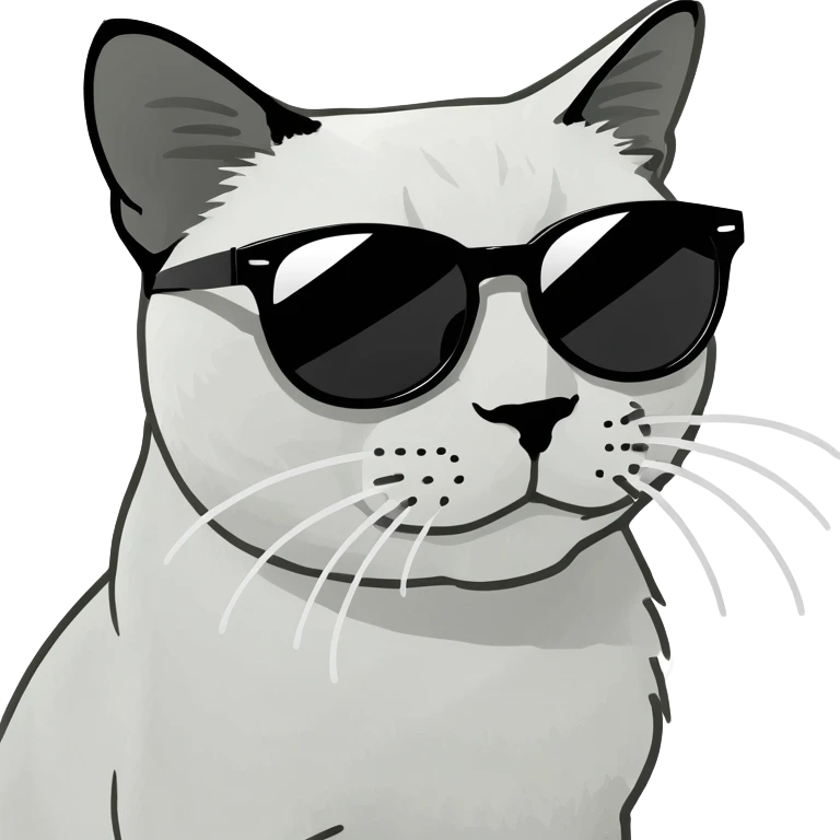 Cat with sunglasses emoji