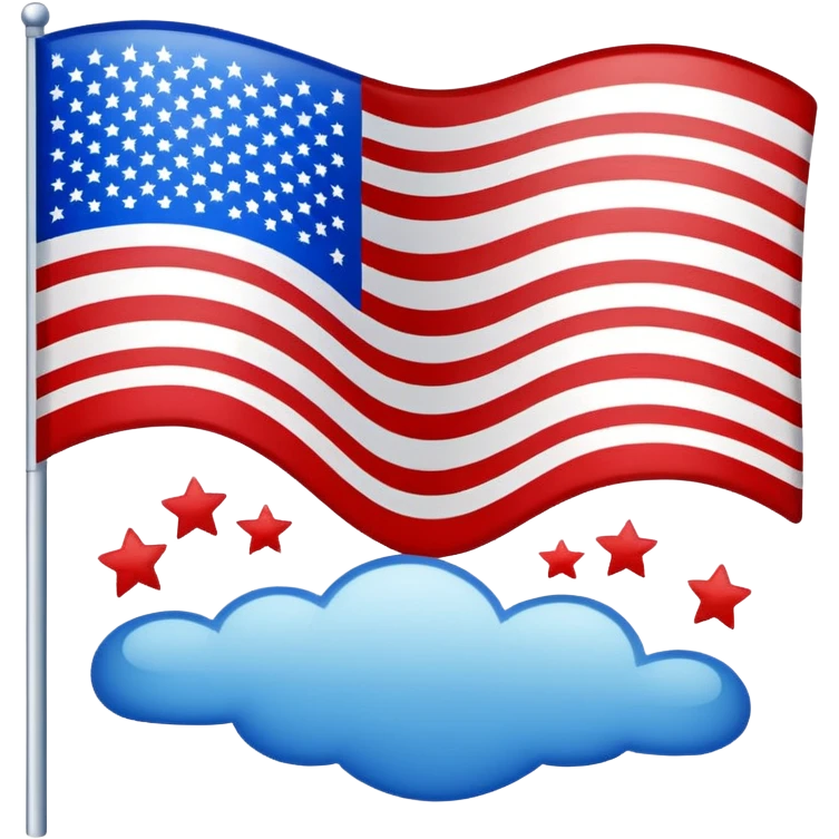 Upside down American flag emoji