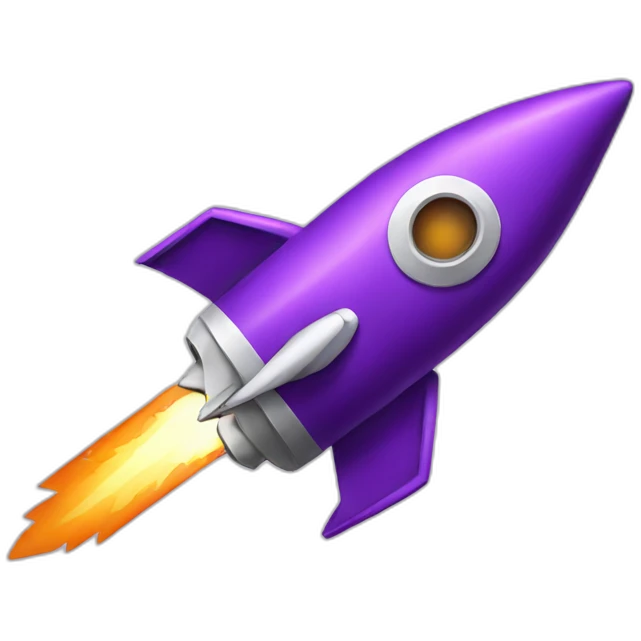 purple rocket emoji