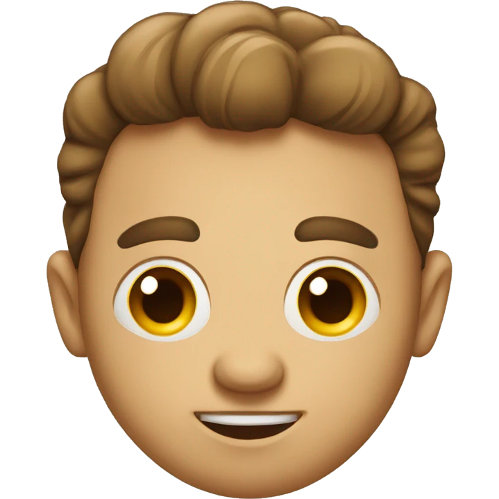 A big-headed with a big head and a small face emoji