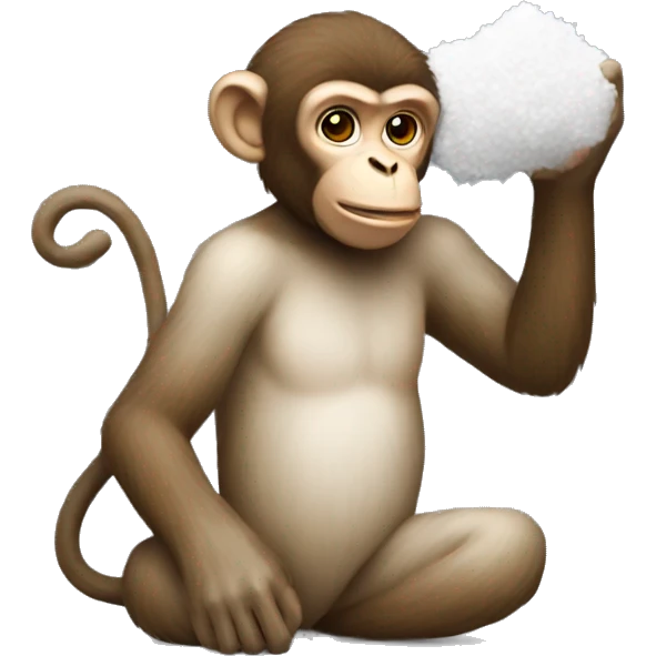 Monkey collecting cotton  emoji