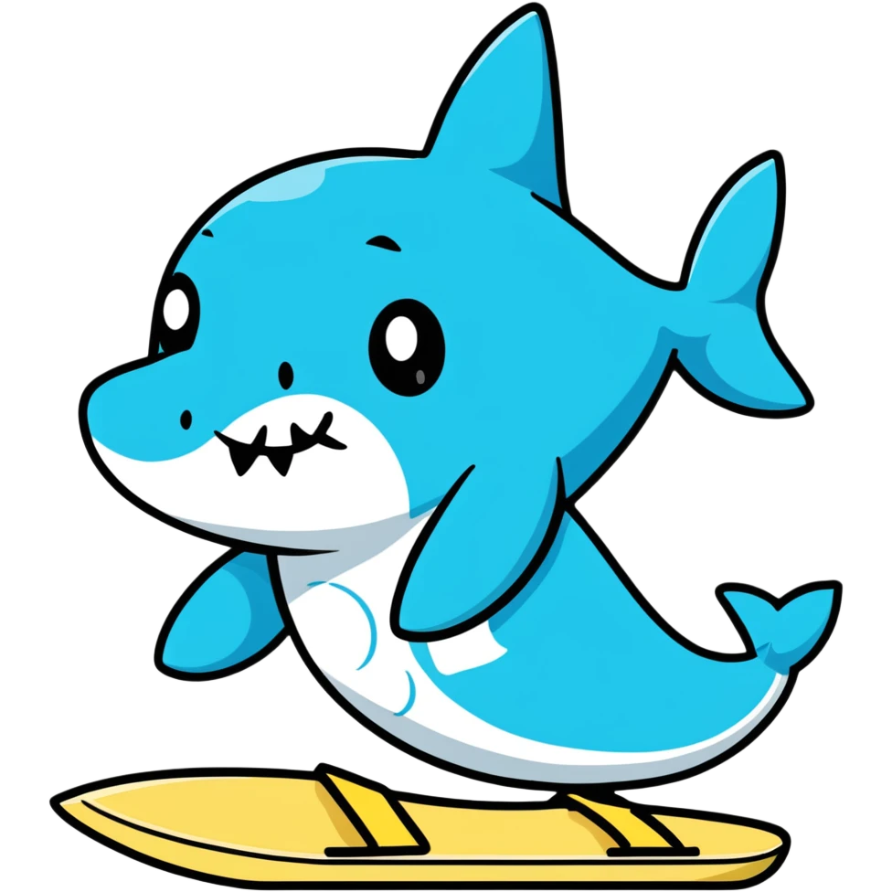 shark with shoes blues in a beach emoji