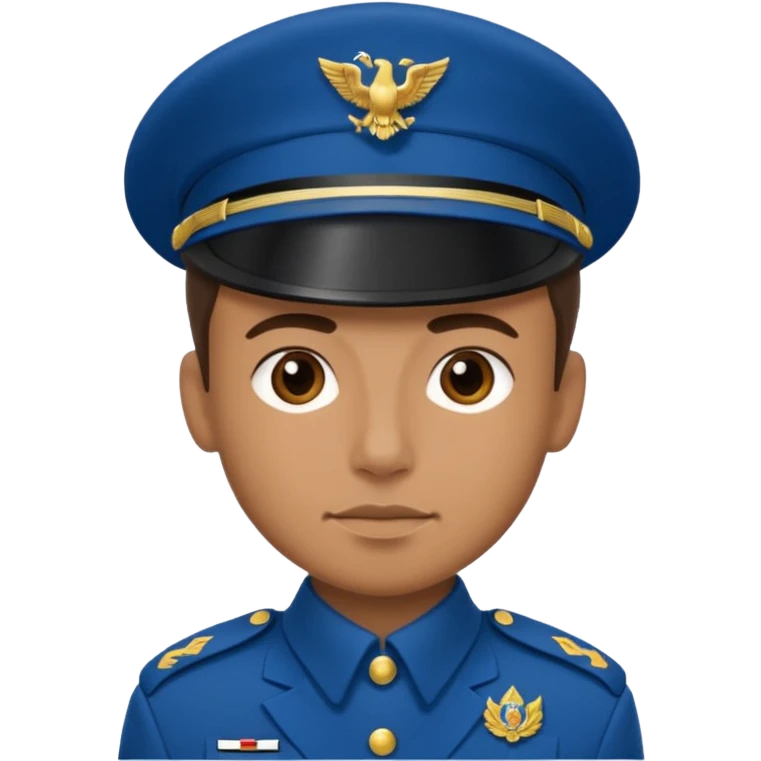 blue uniformed soldier emoji
