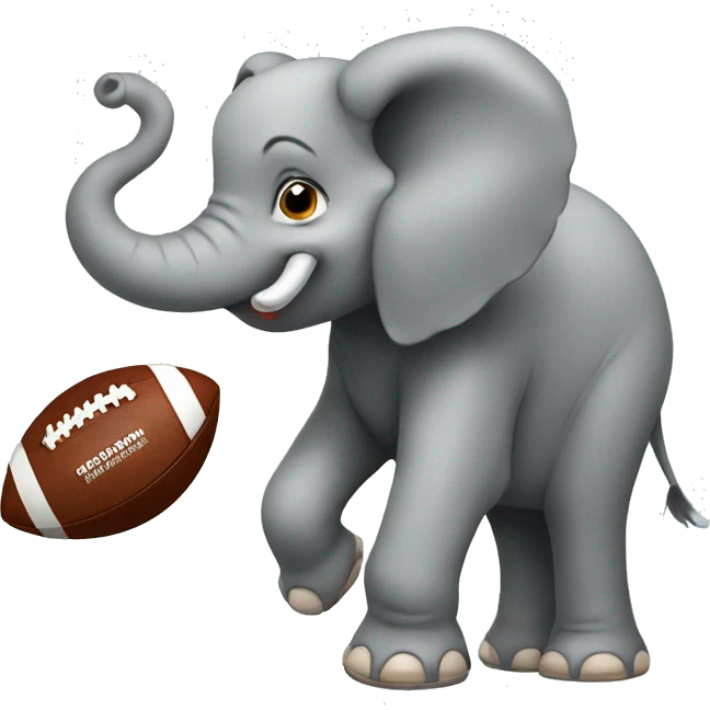 Elephant holding a football emoji