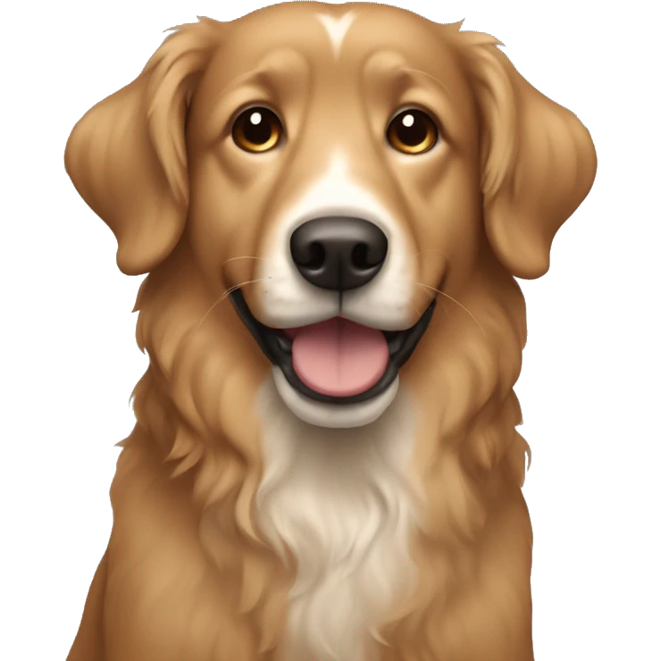 Light brown dog with semi curly hair emoji