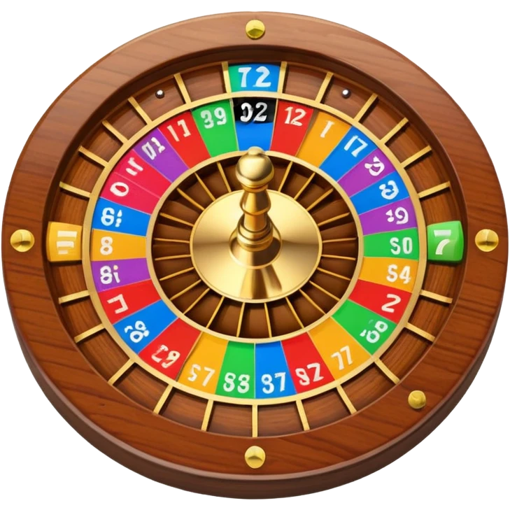roulette wheel rainbow 1 to 7 emoji