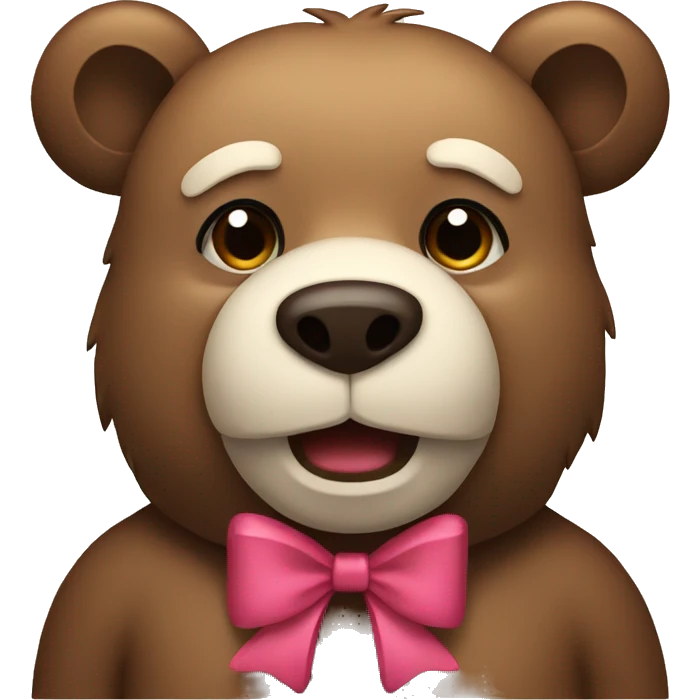 bear with a bow emoji
