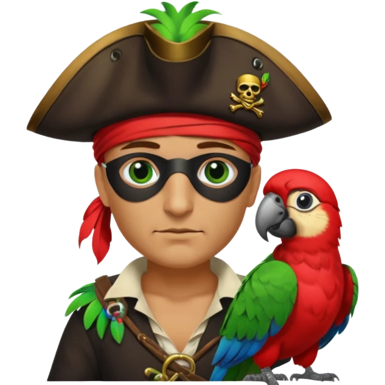pirate and parrot emoji