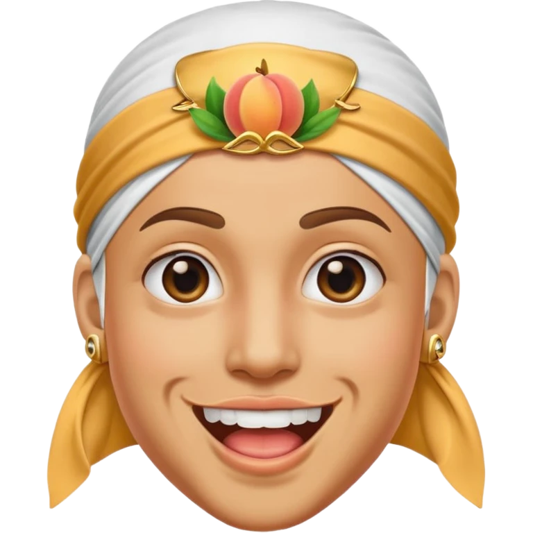 peach with an durag and grillz emoji