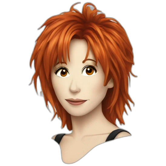 Mylene Farmer singing face emoji