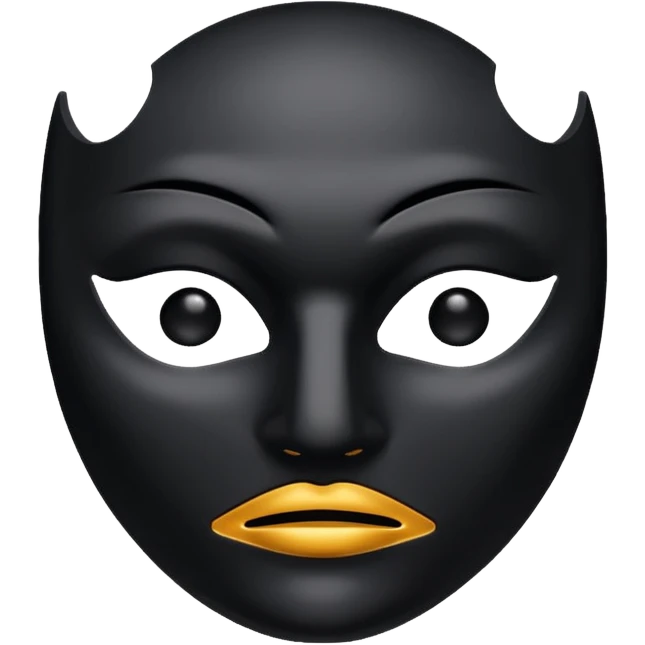 black mask emoji