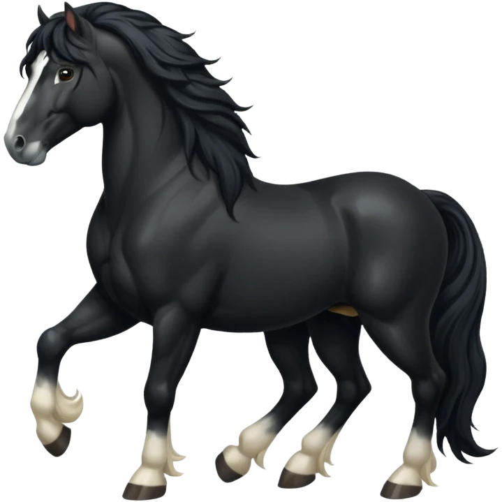 Black Clydesdale  emoji