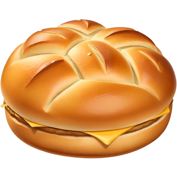 single golden brown soft textured Kartoffelbrötchen emoji