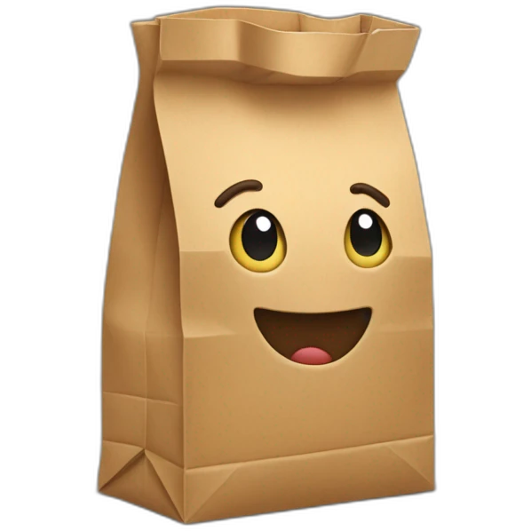 Paper bag emoji