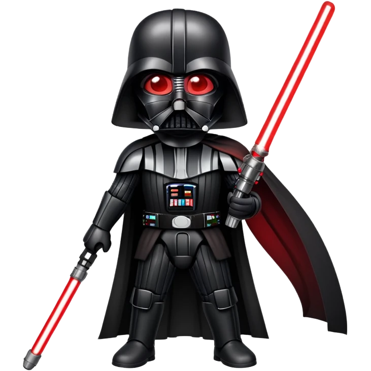Darth Vader with red light saber emoji