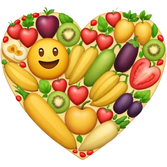 an emoji based on the words food and heart emoji