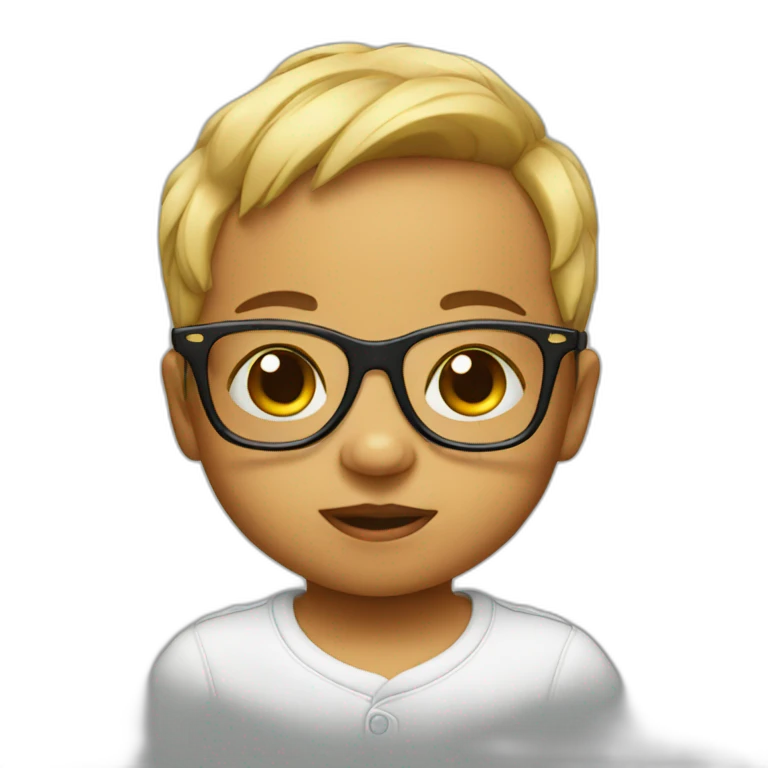 Baby with glasses emoji