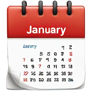 calendar with january emoji