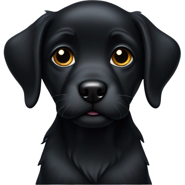 Fully Black Havaneser dog puppy  emoji