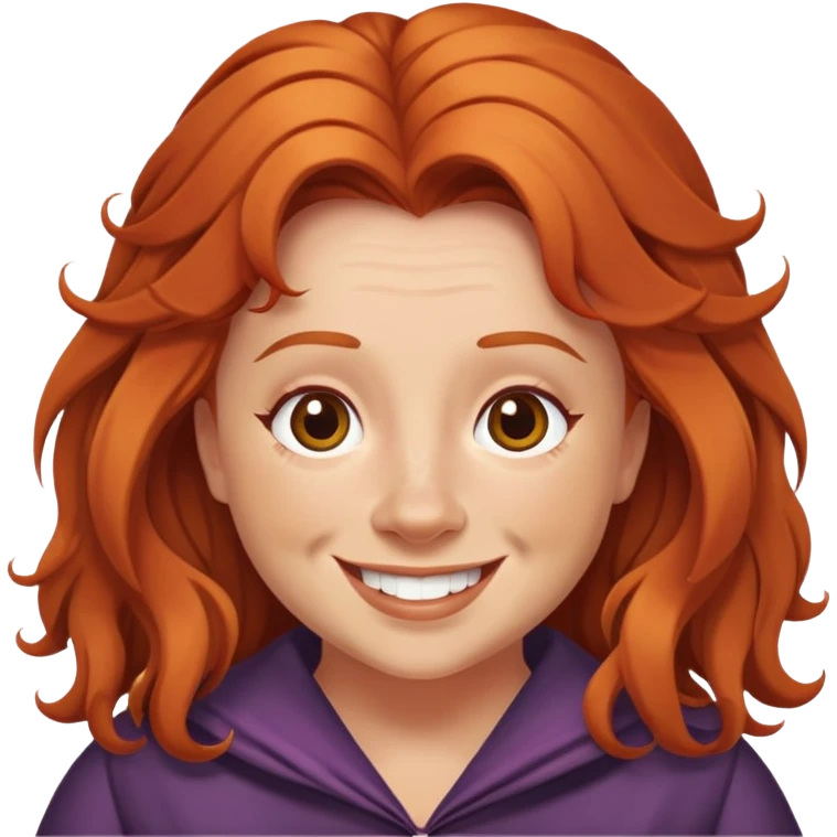 molly weasley, hair is a bit messy, smile emoji