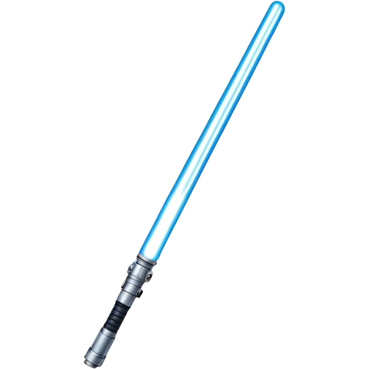 Blue lightsaber from Star Wars standing vertically  emoji