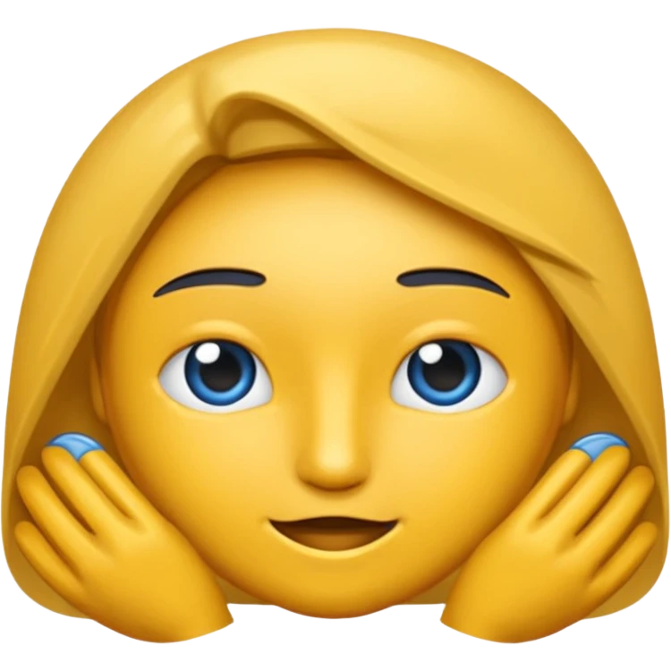 синий блеск без лица emoji