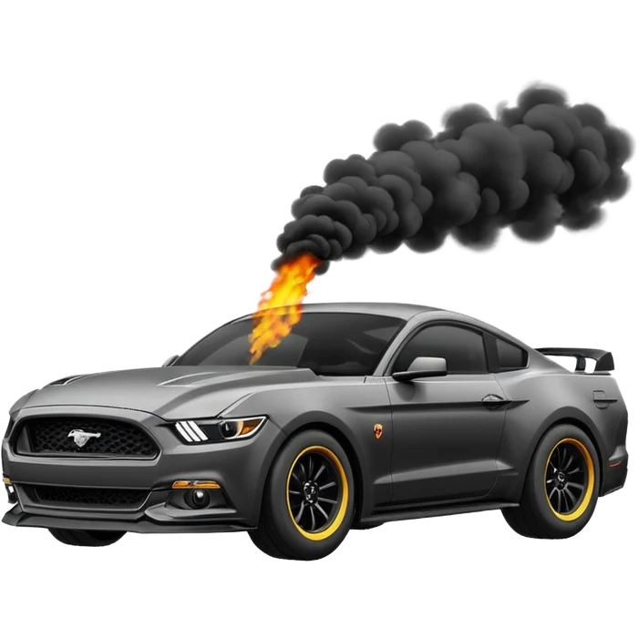 s550 (2015+) emoji of a ford mustang doing a burnout emoji