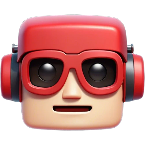 Clash of Clans aesthetic: Cinematic Playful Virtual Boy Portrait Emoji, rendered in a 3D vector-style similar to standard emojis with minimal shading and bold, simplified shapes. A compact, distinct form with signature details, softly glowing with a nostalgic gaming charm. Simplified yet unmistakably iconic, highly detailed and consistent, glowing with a soft radiance and high shine. Stylized with a touch of retro gaming magic and a soft glowing outline, capturing the essence of a beloved gaming relic with a friendly, playful manner! emoji