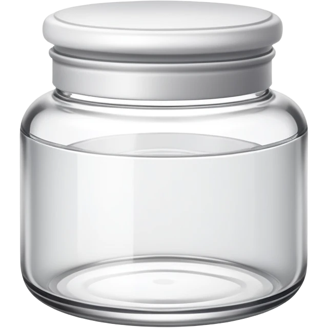 empty cosmetic jar icon with the lid off, showing it's used up emoji