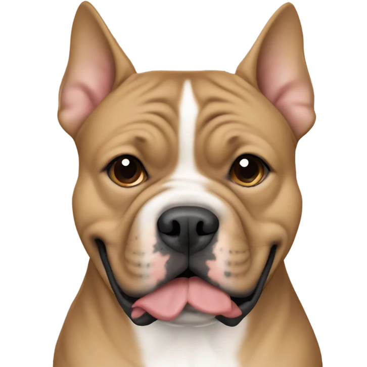 Light brown American bully dog emoji