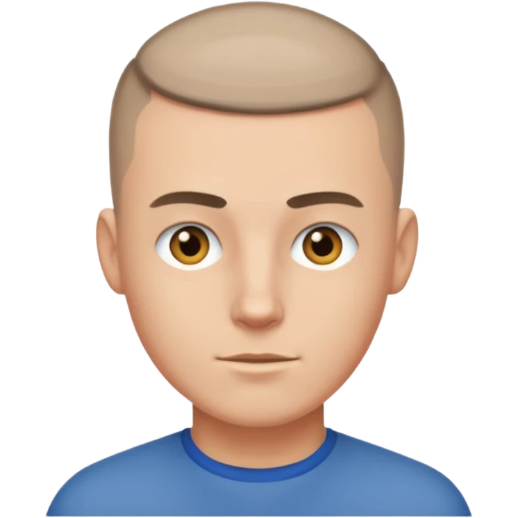 White guy with buzzcut emoji