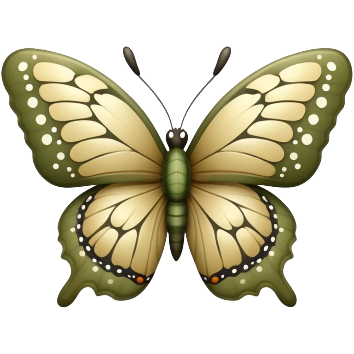 khaki butterfly emoji
