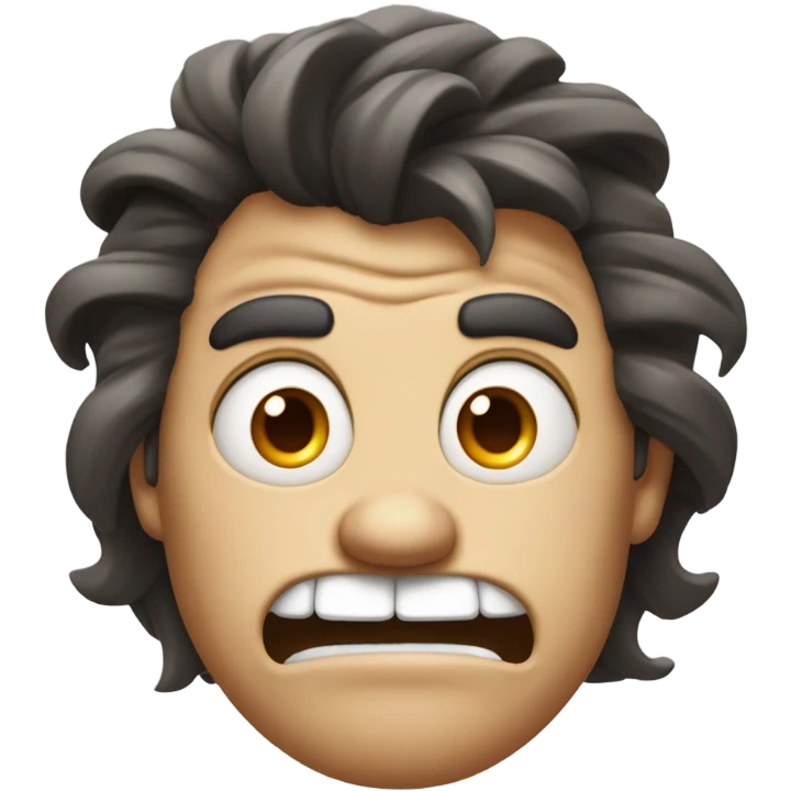 Silly and angry emoji