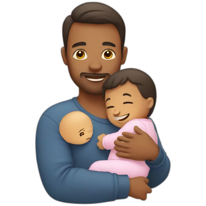 dad with baby emoji