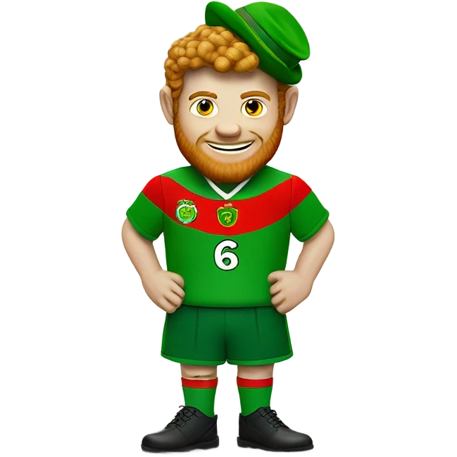 Leprechaun in a man united shirt emoji