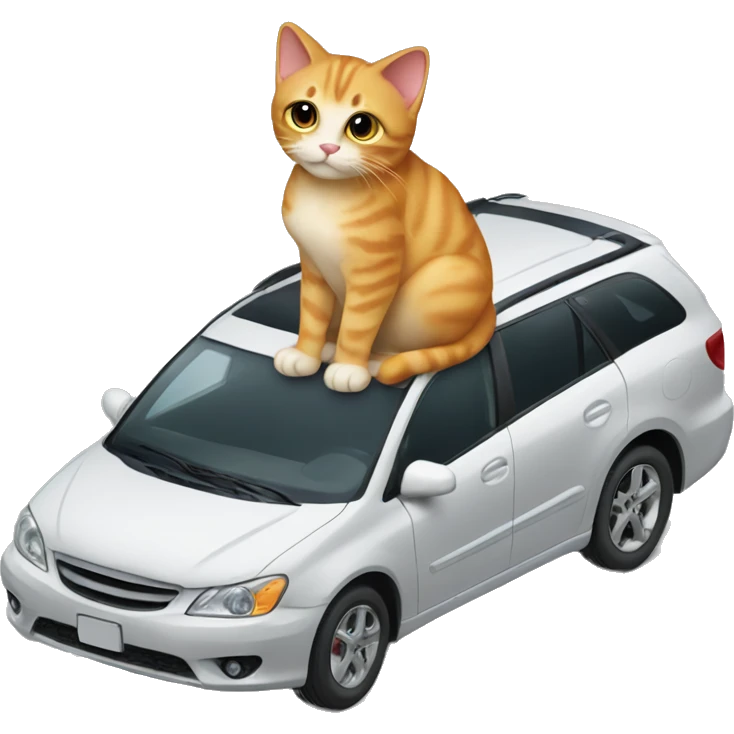 Cat on a car emoji