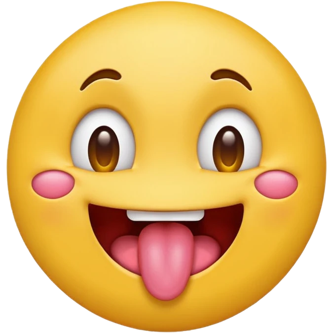 a classic yellow circle emoji with a tongue sticking out and drool dripping feom the mouth with heart eyes emoji