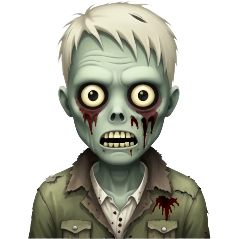 zombie black and white emoji