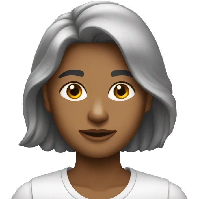 черноволосая девушка с выбритым виском emoji
